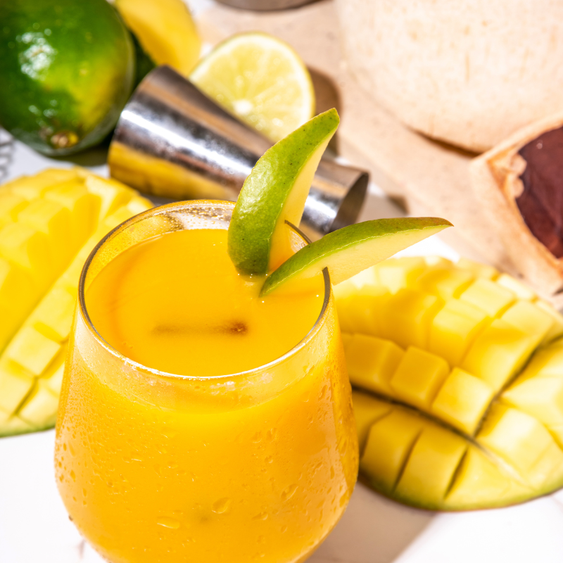 Gin and mango cocktail